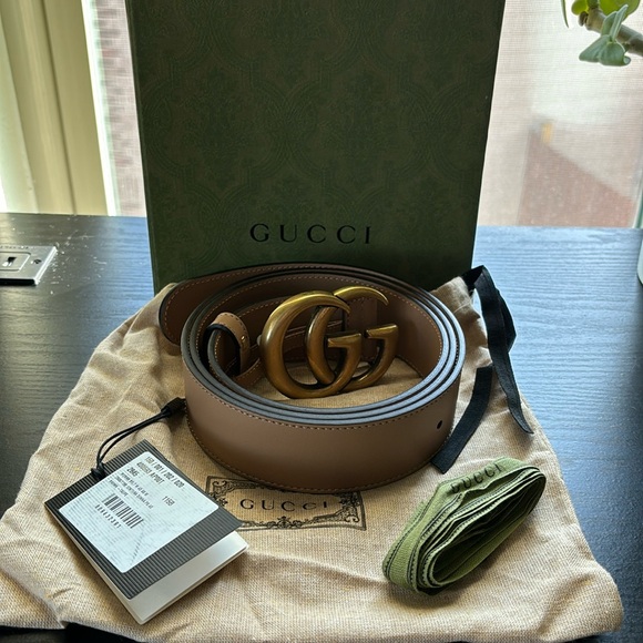 Gucci Marmont GG women’s belt in taupe - Picture 1 of 6